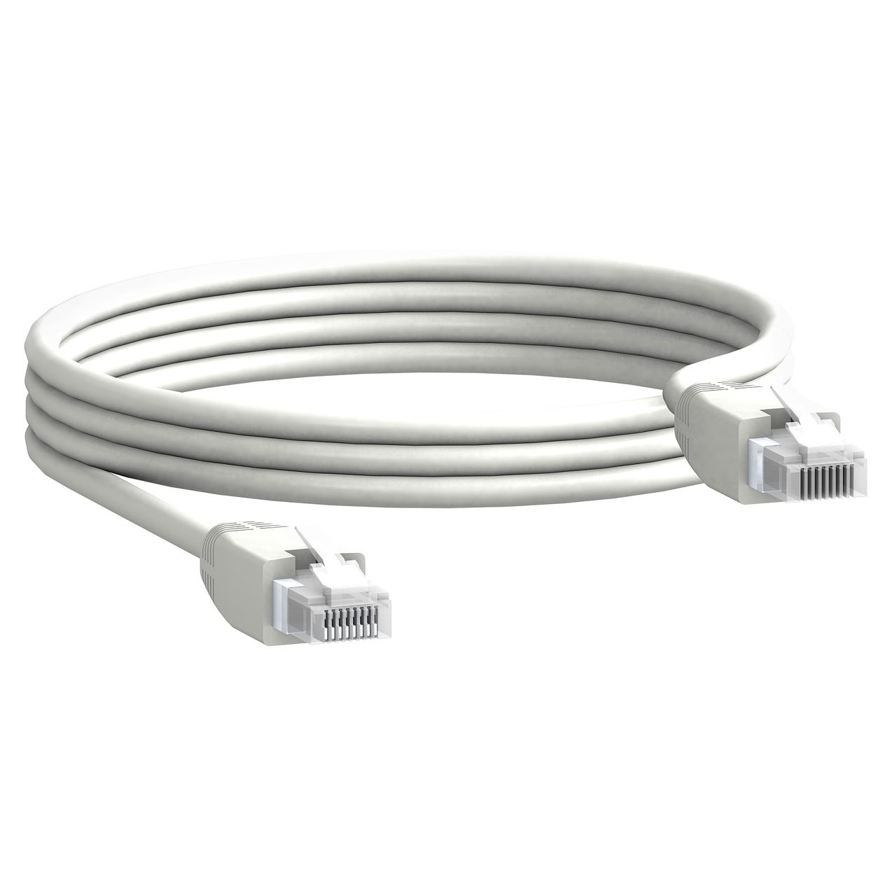 Communication cable, 2 x RJ45 male connectors, 0.6 m length, set of 10 parts