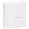 Enclosure, Resi9 MP, surface mounting, 1 row of 8 modules, IP40, white door, 1 earth + 1 neutral terminal blocks
