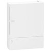 Enclosure, Resi9 MP, surface mounting, 2 rows of 12 modules, IP40, white door, 1 earth + 1 neutral terminal blocks