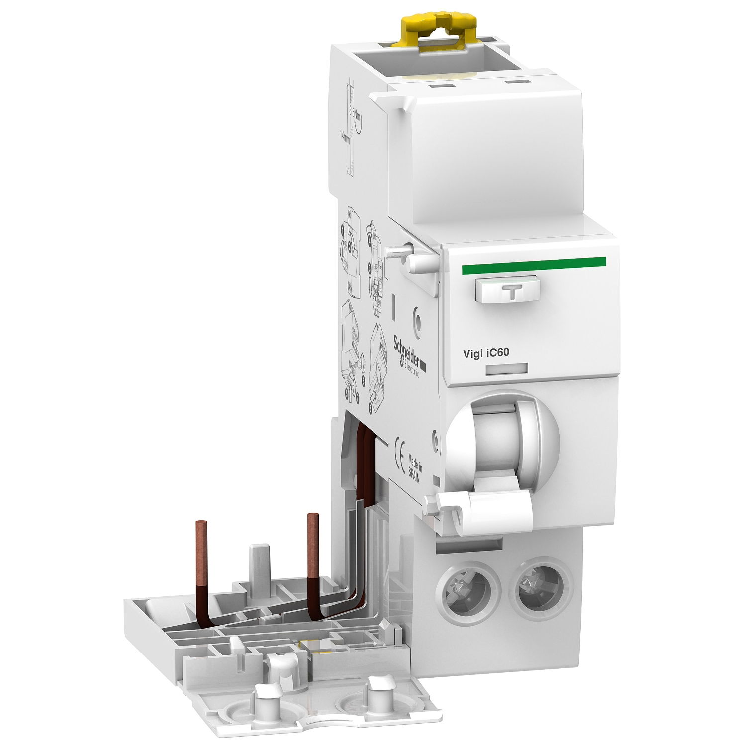 Vigi iC60 - earth leakage add-on block - 2P - 25A - 30mA - A type