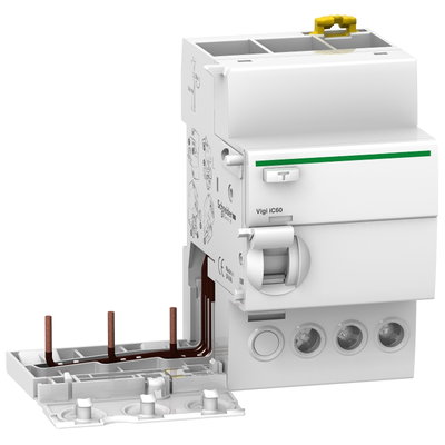 Vigi iC60 - earth leakage add-on block - 3P - 25A - 30mA - SI type