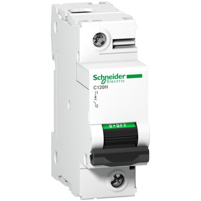 Miniature circuit-breaker, Acti9 C120H, 1P, 100 A, D curve, 15000 A (IEC 60898-1), 15 kA (IEC 60947-2)