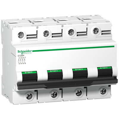Miniature circuit-breaker, Acti9 C120H, 4P, 125 A, C curve, 15000 A (IEC 60898-1), 15 kA (IEC 60947-2)