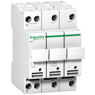 Acti9 - fuse-disconnector STI - 3 poles + N - 25 A - for fuse 10.3 x 38 mm