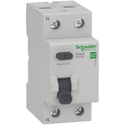 Residual Current Circuit Breaker, Easy9 RCCB, 2P, 100 A, 30 mA, AC type, 230 VAC