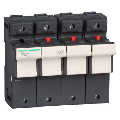 Fuse carrier TeSys DF, 3P+N 125A, fuse size 22x58 mm