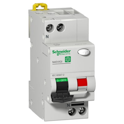 Multi9 - N40 Vigi - 1P + N - 10A - C curve - class AC - 240 V - 30 mA - 6 kA