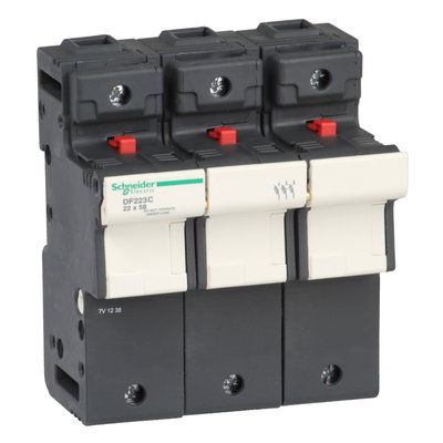 Fuse carrier TeSys DF, 3P 125A, fuse size 22x58 mm