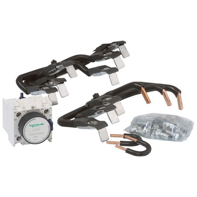 Kit for assembling star delta starters, for 3 x contactors LC1D80, with time delay block