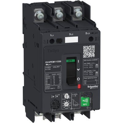 TeSys GV4 - thermal magnetic multifunction circuit breaker - 50A 3P - comp. lug