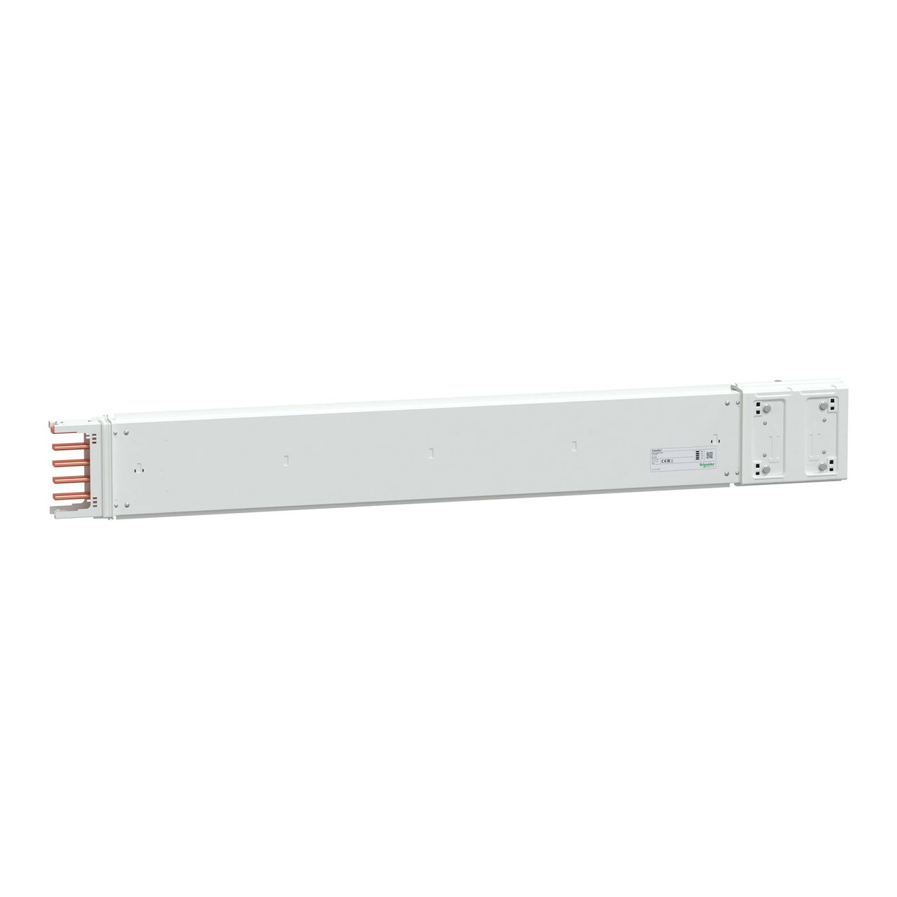 Horizontal transport length, KSC160 to 250, copper, 250A, made to measure length (A=500 to 1900mm), white RAL9001