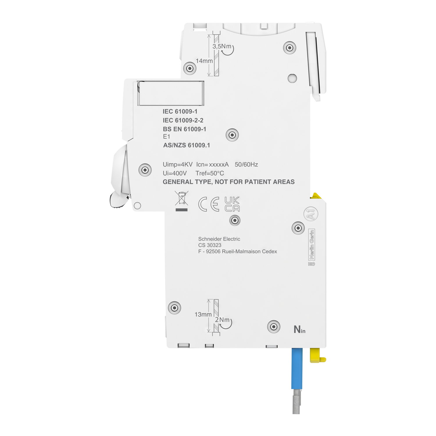 Acti9iC60H 40A C 100mA 10kA RCBO – Image 7 of 7