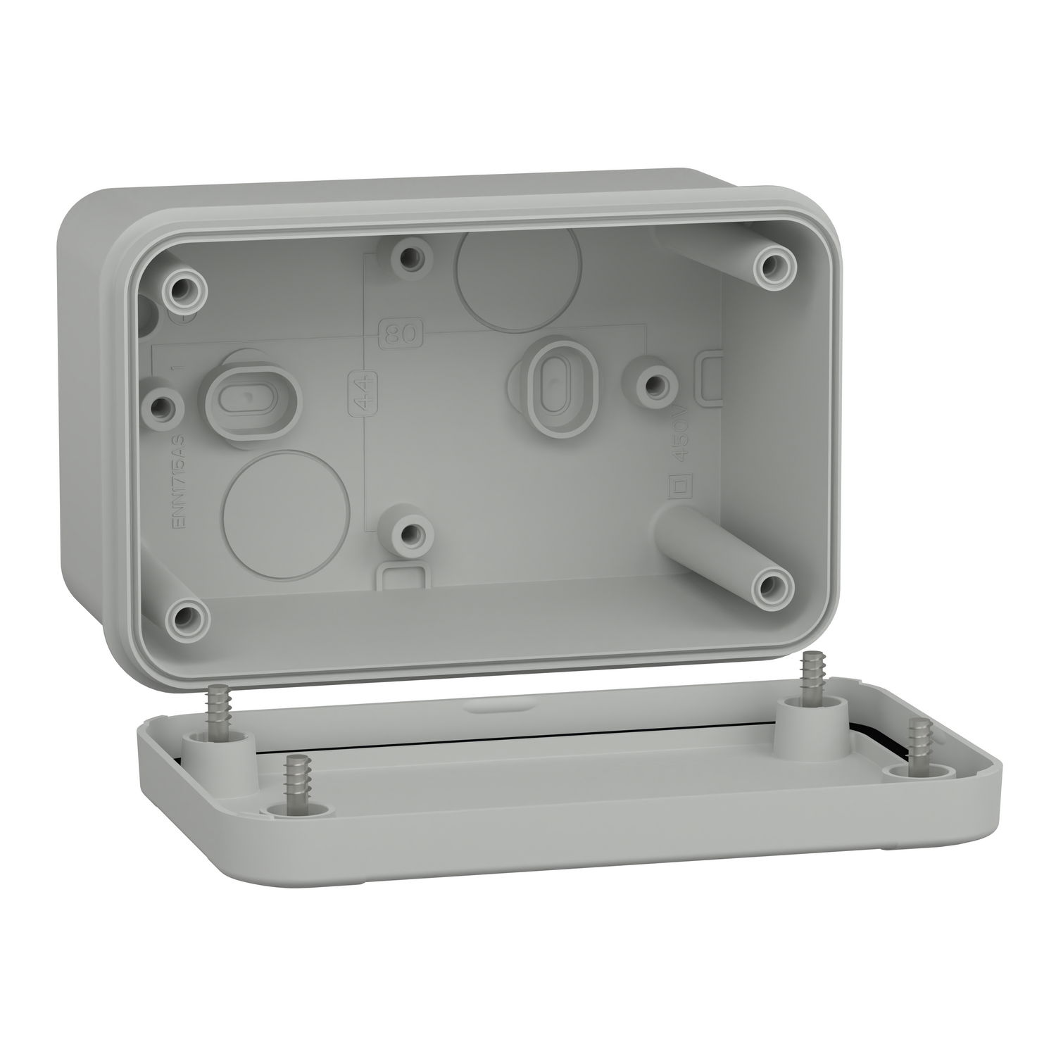 ABS box IP66 IK07 RAL7035 Int.H105W65D55 Ext.H116W74D62 Opaque cover H10 – Image 2 of 3