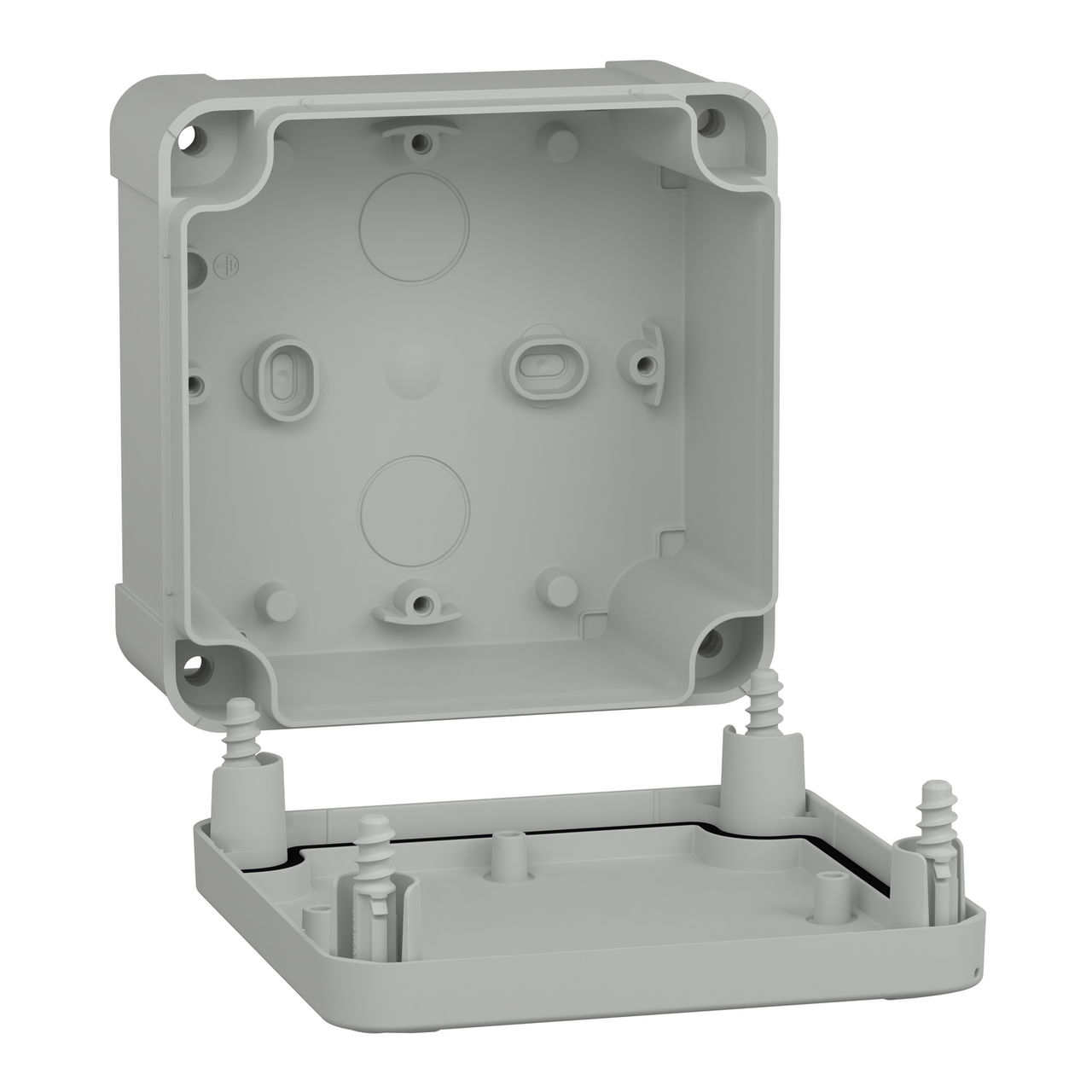 PC box IP66 IK08 RAL7035 Int.H105W105D55 Ext.H116W116D62 opaque PC cover H10 – Image 2 of 3