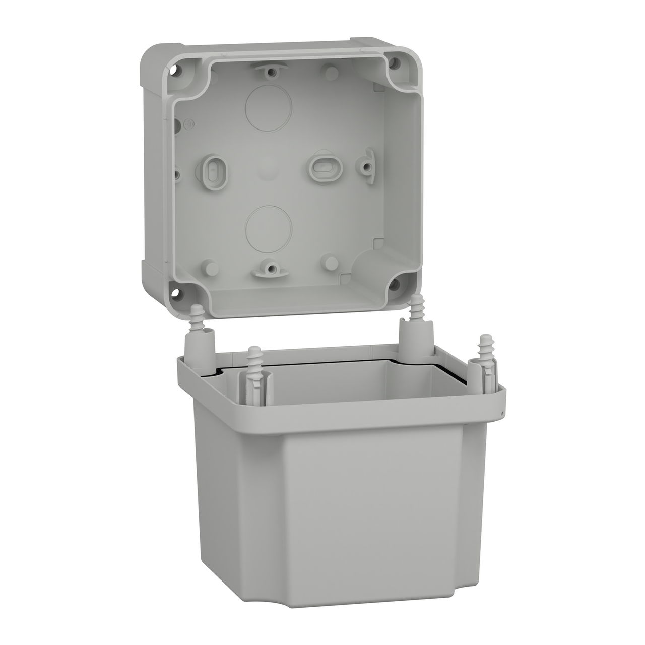 ABS box IP66 IK07 RAL7035 Int.H105W105D125 Ext.H116W116D133 Opaque cover H80 – Image 2 of 3