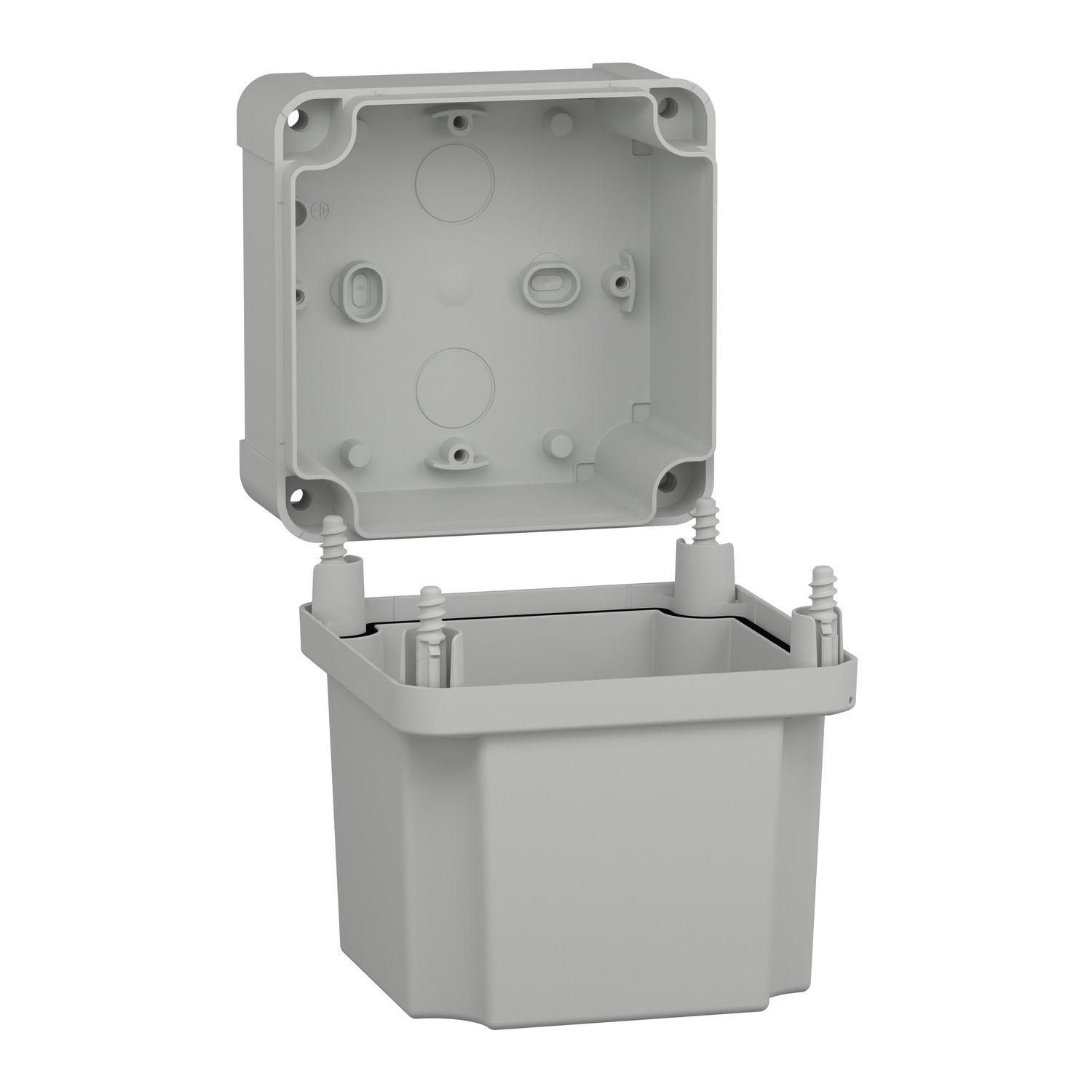 ABS box IP66 IK07 RAL7035 Int.H105W105D125 Ext.H116W116D133 Opaque cover H80 – Image 2 of 3