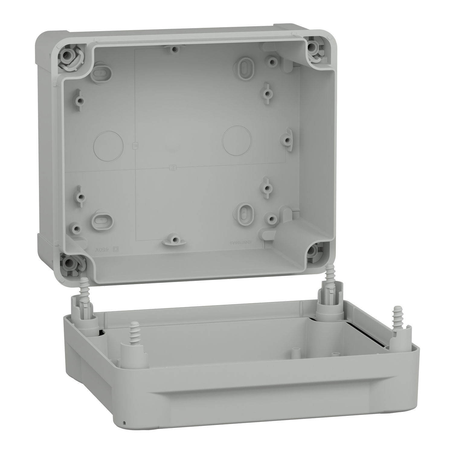 PC box IP66 IK08 RAL7035 Int.H175W150D100 Ext.H193W164D105 opaque PC cover H40 – Image 2 of 3