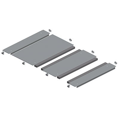 "Two entries cable gland plate, PanelSeT SFN, PanelSet SF, for electrical enclosure W800 D800mm, fixed by clips"