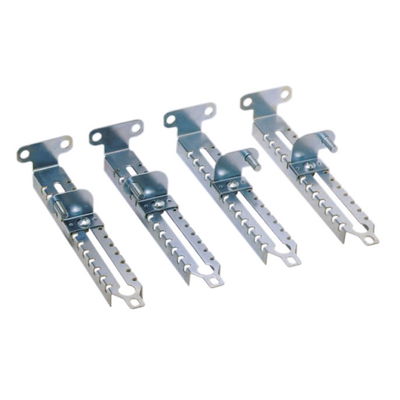 Set of 4 step slides made of treated steel, D250mm