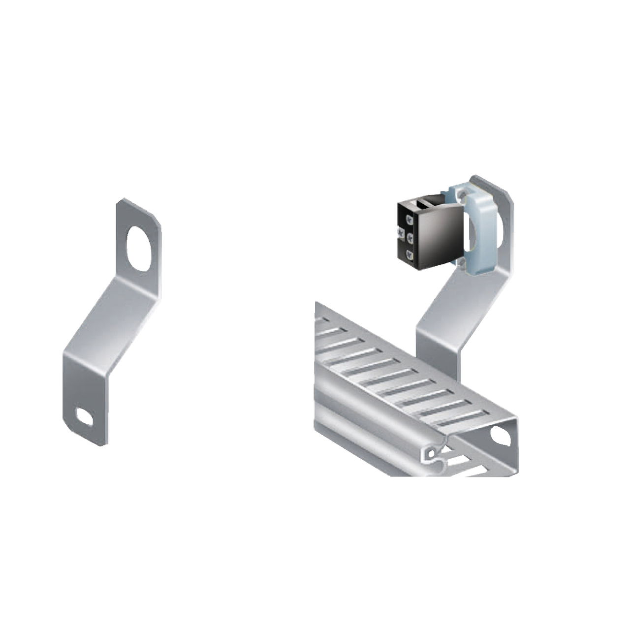 Cable ducting support to be used with 22mm-diameter products