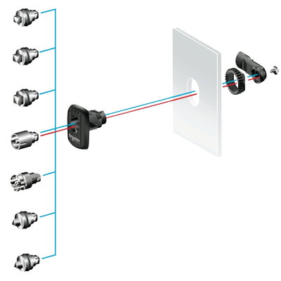 "Square lock insert 5mm for PanelSeT S3D encl."