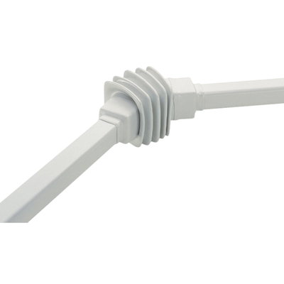 Articulated tube joint, square 50 mm, cast steel RAL 7040. For S3CM HMI encl.
