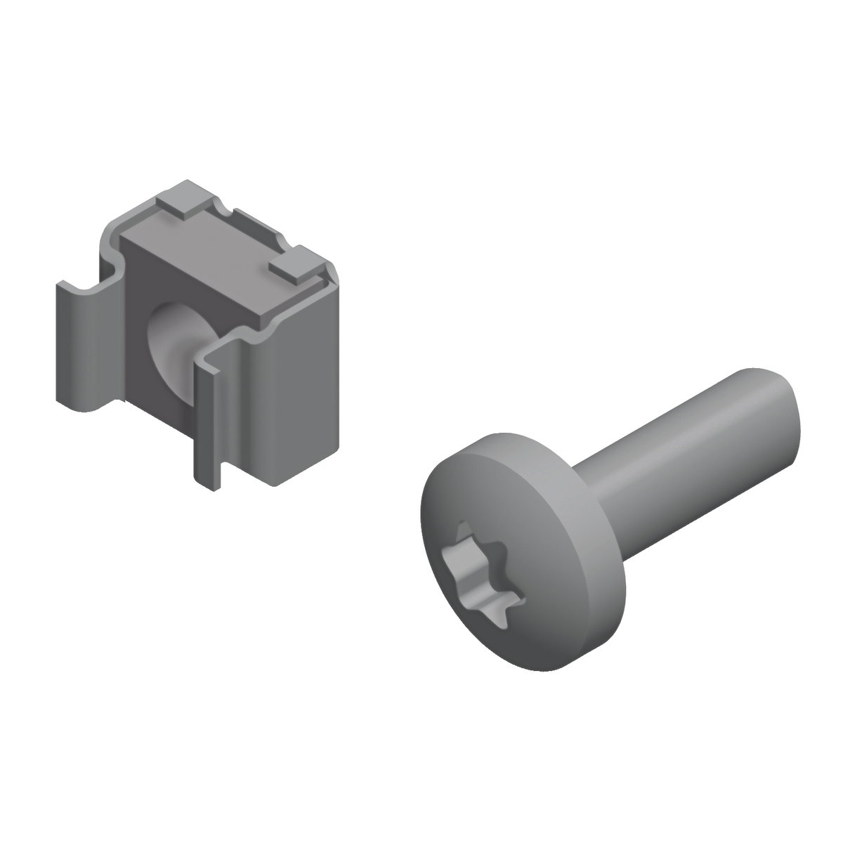 Actassi - set of 100 cage nuts M6 for 8.5 mm square holes