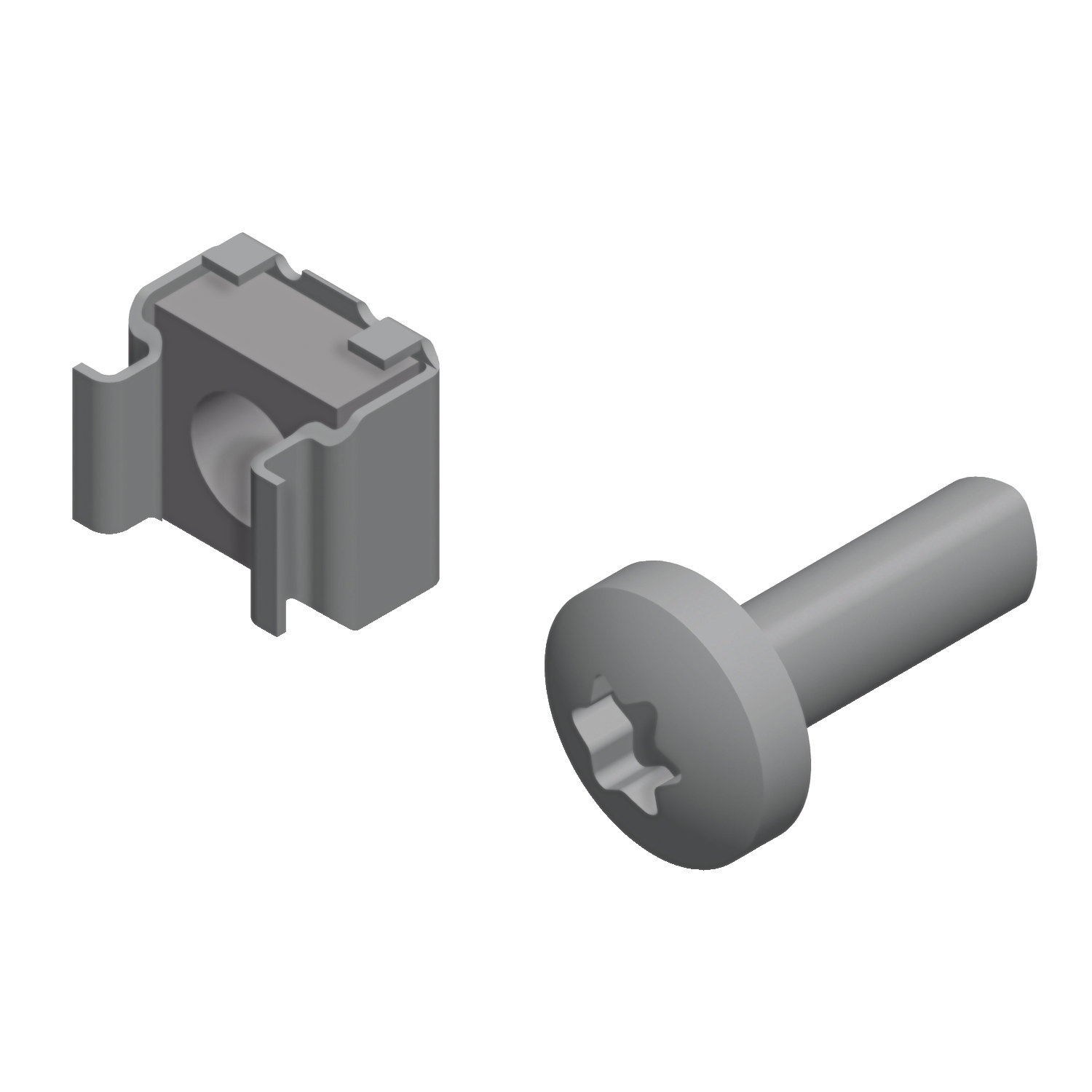 Actassi - set of 100 cage nuts M6 for 8.5 mm square holes