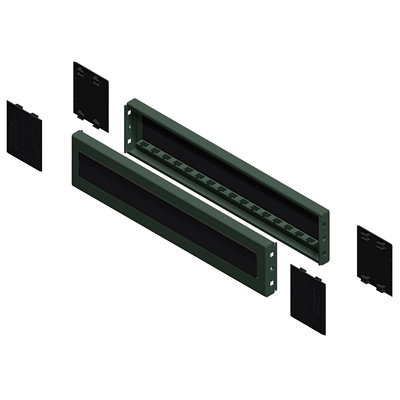 "Plinth side panels with brush, PanelSeT SFN, SF, SM, for electrical enclosure  D600mm, set of 2, H100mm"