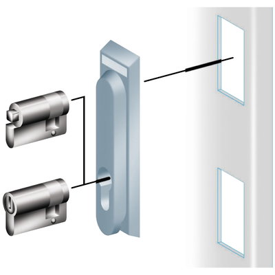 Spacial SFX - SMX enclosures - 5mm double-bar insert for retractable handle