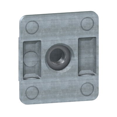 Serrated quarter-turn sliding nut - M6. Supply: 10 units