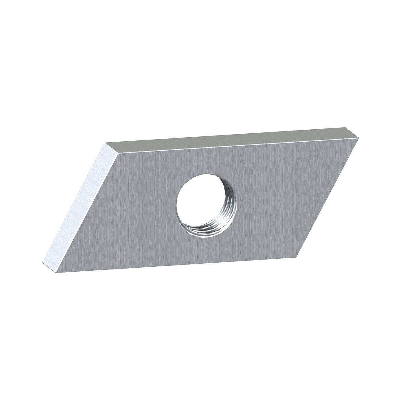 Tuerca estándar M6 para carriles verticales de aluminio, Suministro: 100 piezas