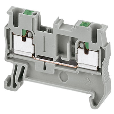 PUSH-IN TERMINAL, FEED THROUGH, 2 POINTS, 2,5MM², ORANGE