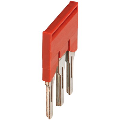 PLUG-IN BRIDGE, 3PTS FOR 6MM² TERMINAL BLOCKS, RED
