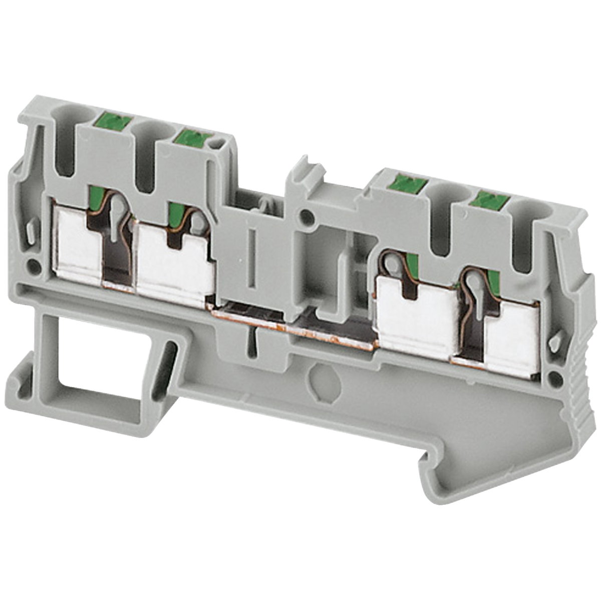 Push-in plint 4 pol 2,5mm² grå