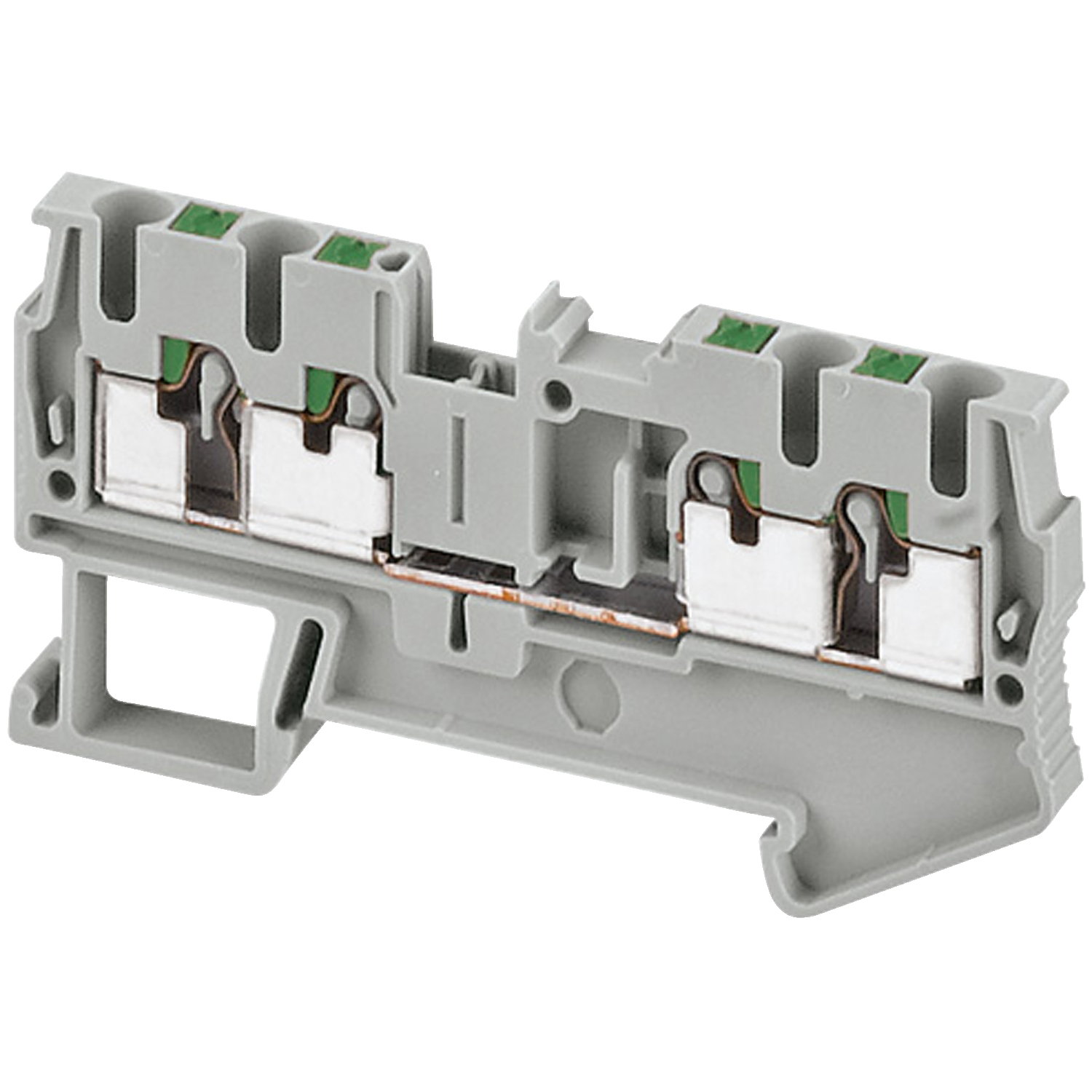 Push-in plint 4 pol 2,5mm² grå