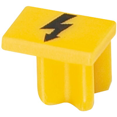 WARNING LABEL FOR 2,5MM² SPRING TERMINAL BLOCKS, YELLOW
