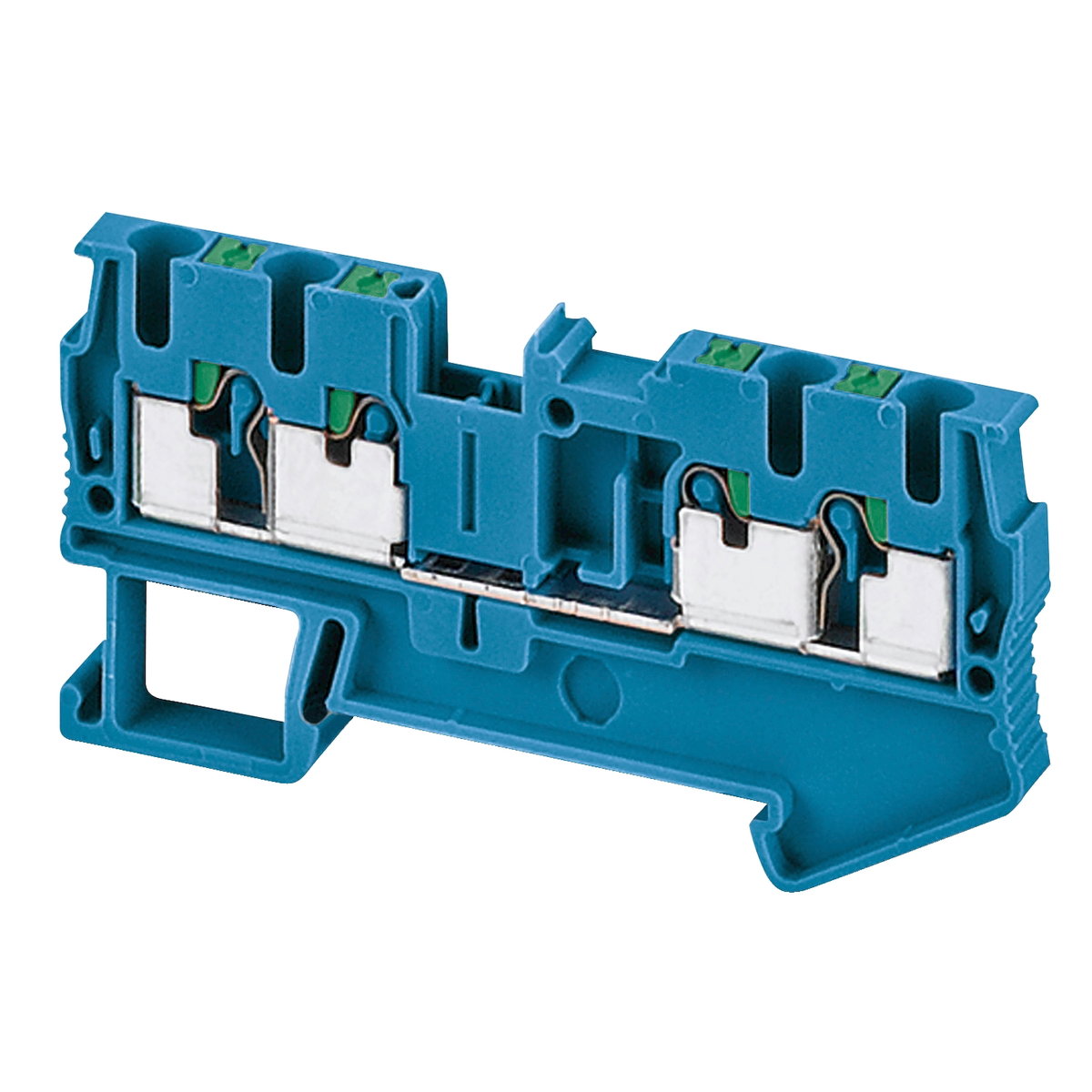 Push-in plint 4 pol 2,5mm² blå