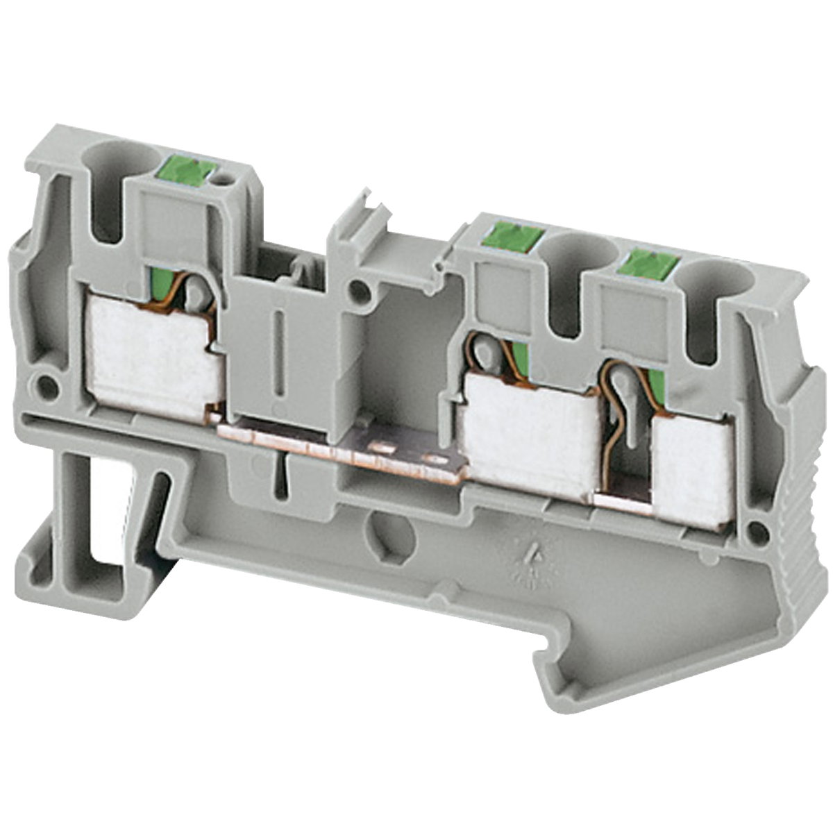 Push-in plint  3 pol 4mm² grå