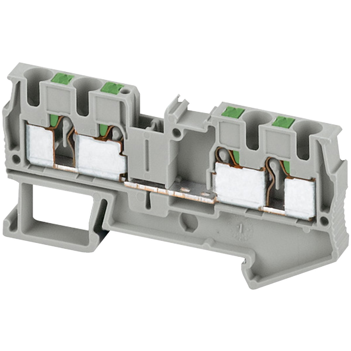 Push-in plint  4 pol 4mm² grå
