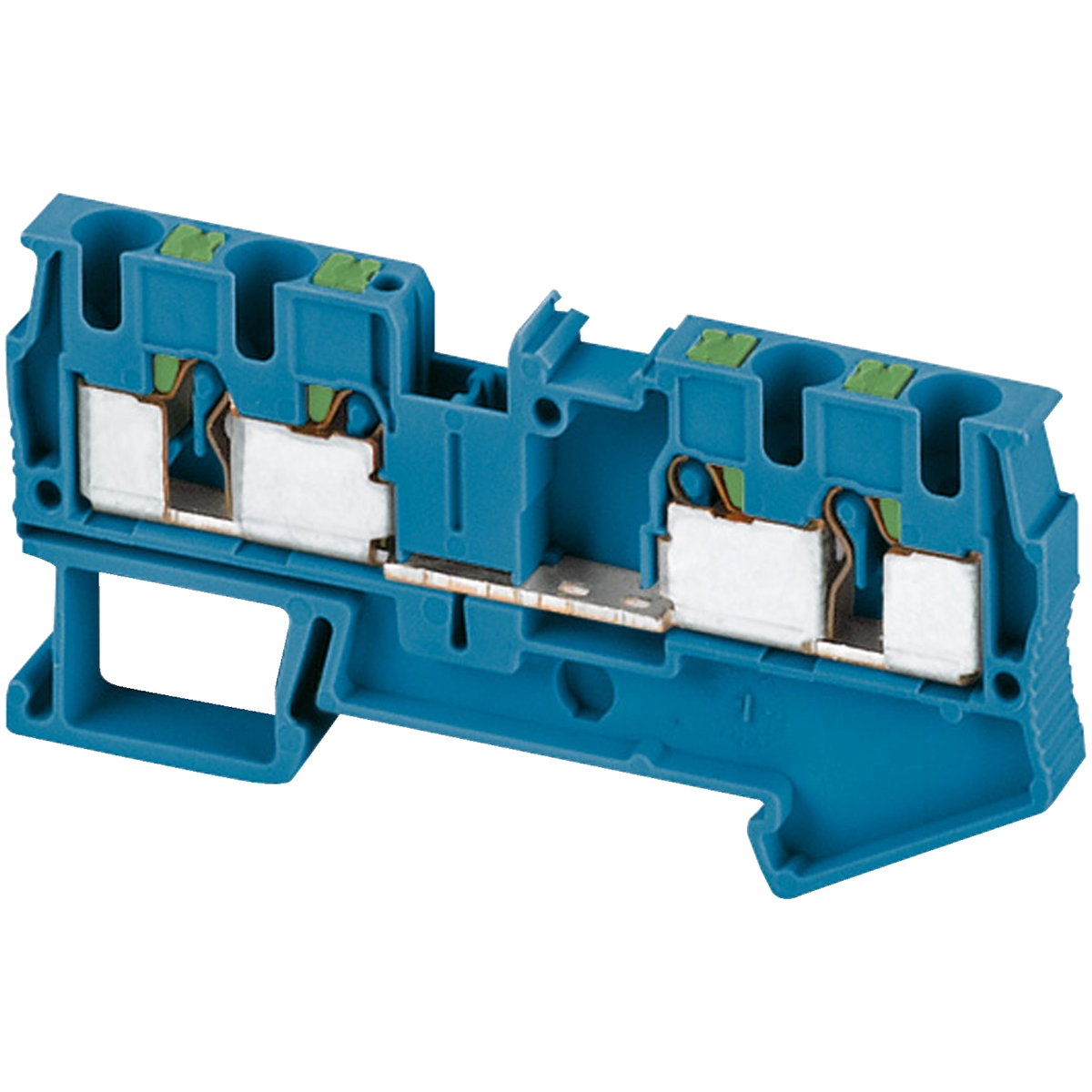 Push-in plint  4 pol 4mm² blå