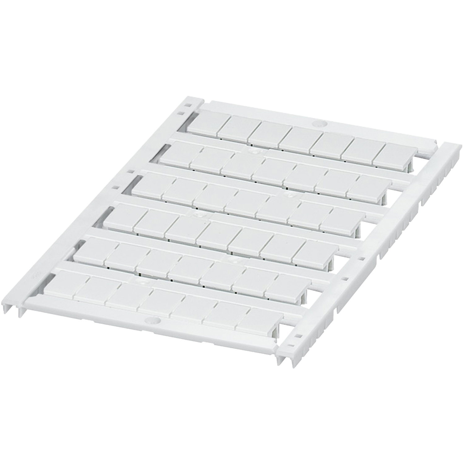 Tarjeta de marcado con 6 tiras, 8mm, sin imprimir, 42 caracteres, blanca