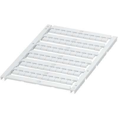 Tarjeta de marcado plana, con 6 tiras, 6mm, sin imprimir, 60 caracteres, blanca