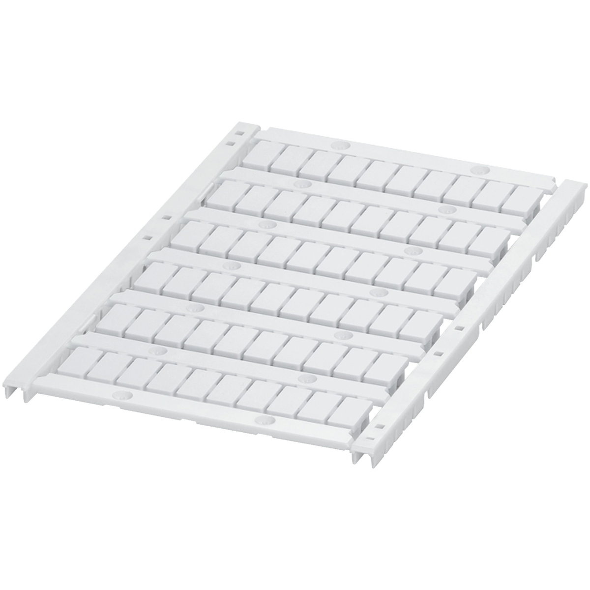 Tarjeta de marcado con 6 tiras, 6mm, sin imprimir, 60 caracteres, blanca