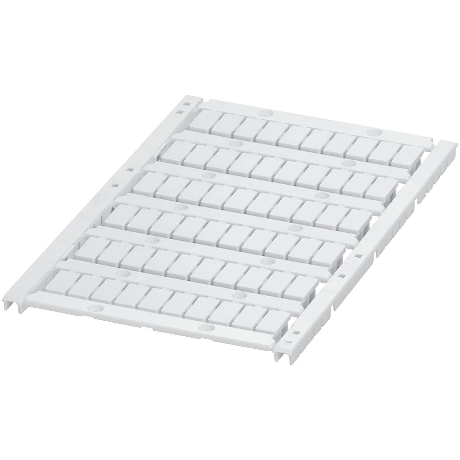 Tarjeta de marcado con 6 tiras, 6mm, sin imprimir, 60 caracteres, blanca