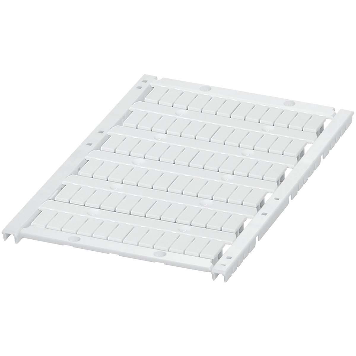 Tarjeta de marcado con 6 tiras, 5mm, sin imprimir, 72 caracteres, blanca
