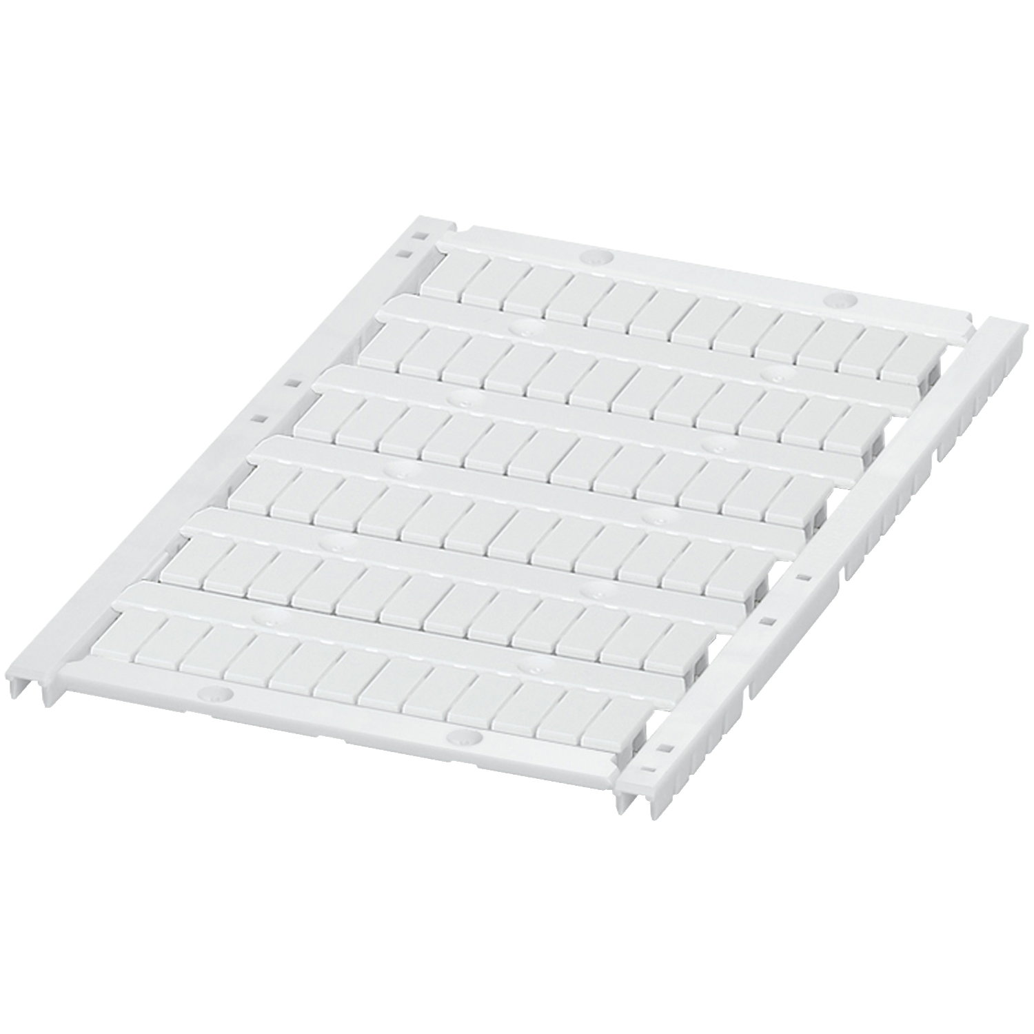 Tarjeta de marcado con 6 tiras, 5mm, sin imprimir, 72 caracteres, blanca