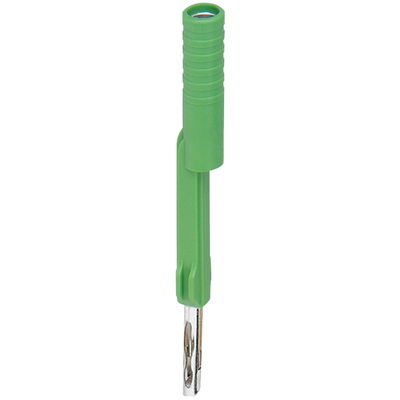 TEST ADAPTER FOR 4MM SAFETY TEST PLUG, LOCKABLE, GREEN FOR NSYTRV62TT