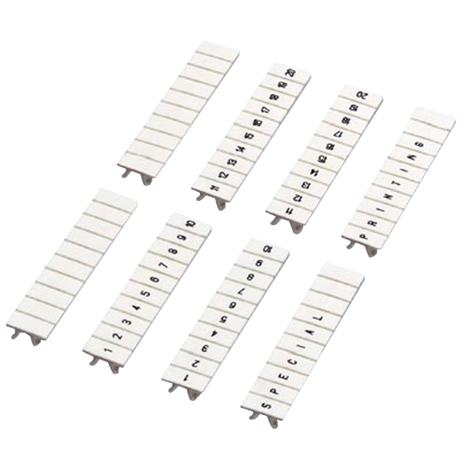 Tira de marcado, 5mm, 10 caracteres de 21 a 30, impreso horizontalmente, blanco