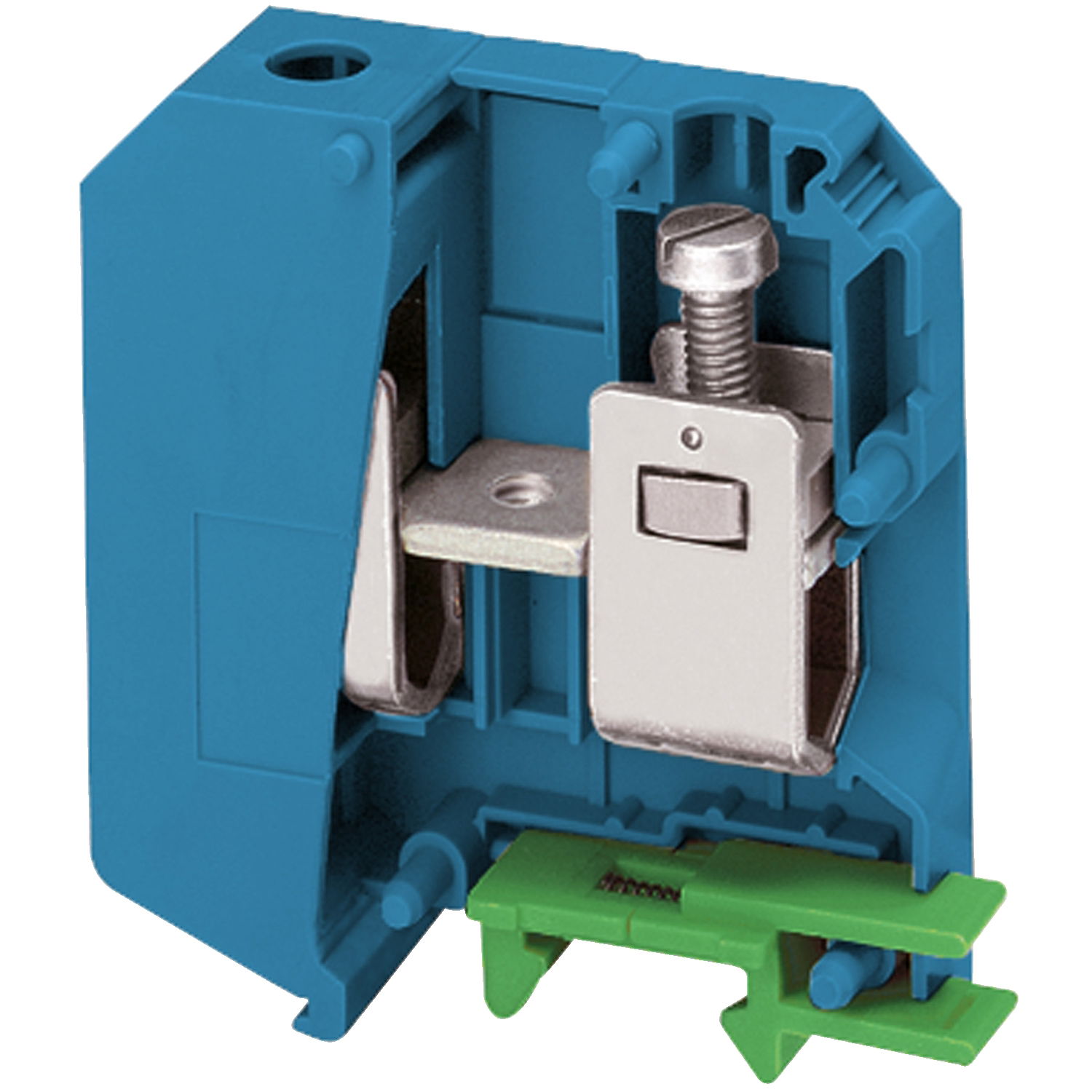 SCREW TERMINAL, FEED THROUGH, 2 POINTS, 50MM² , BLUE
